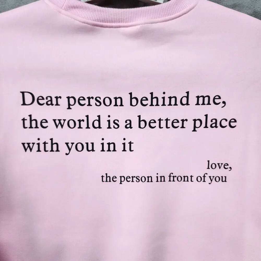 NEW You Are Enough Pink Sweatshirt 2XL Graphic Crewneck Mental Health Cozy - Picture 2 of 10